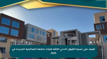 تعرف على نسبة القبول الأدنى لكافة كليات جامعة الصالحية الجديدة في 2025